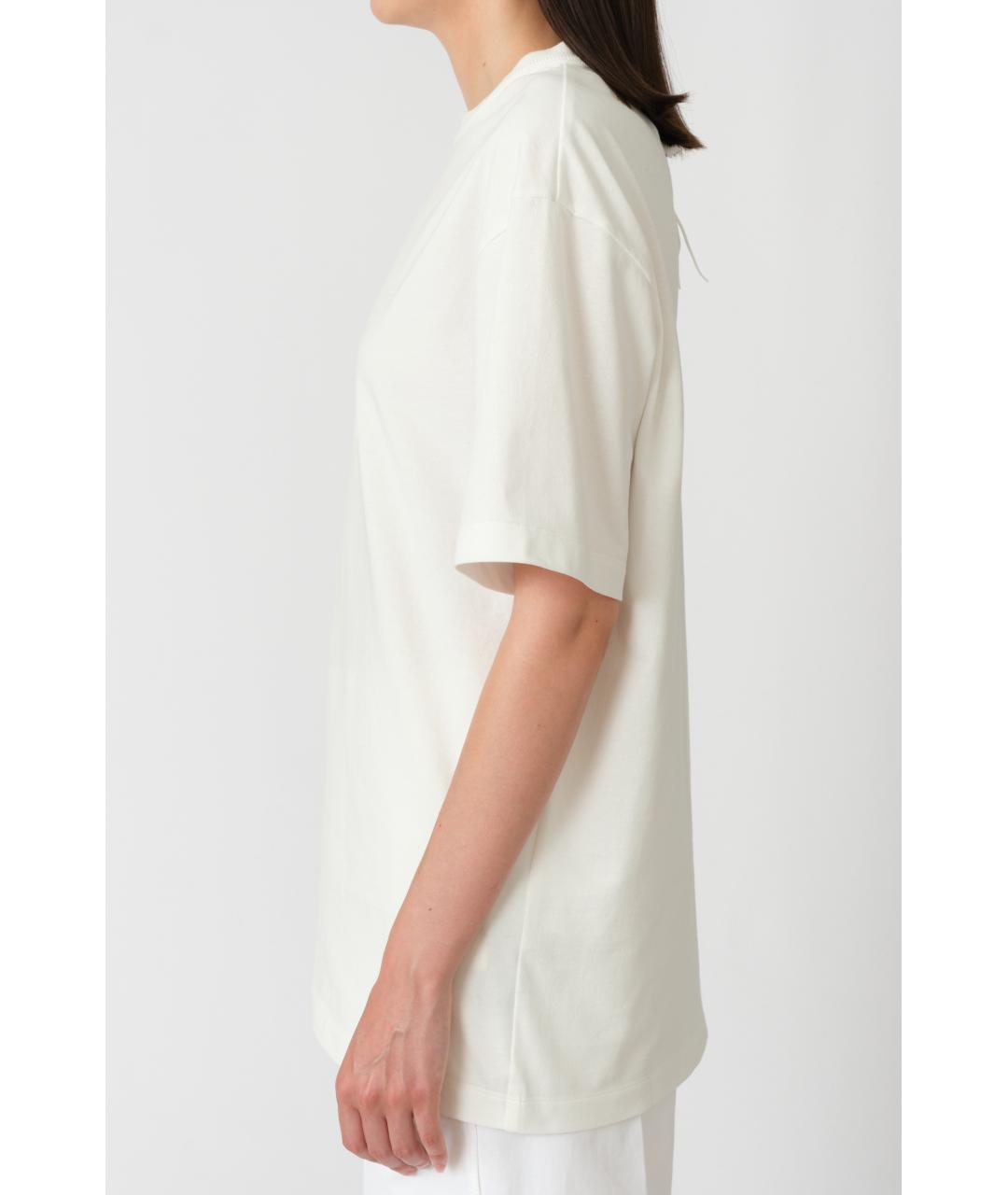 Carven Белая хлопковая футболка, фото 3