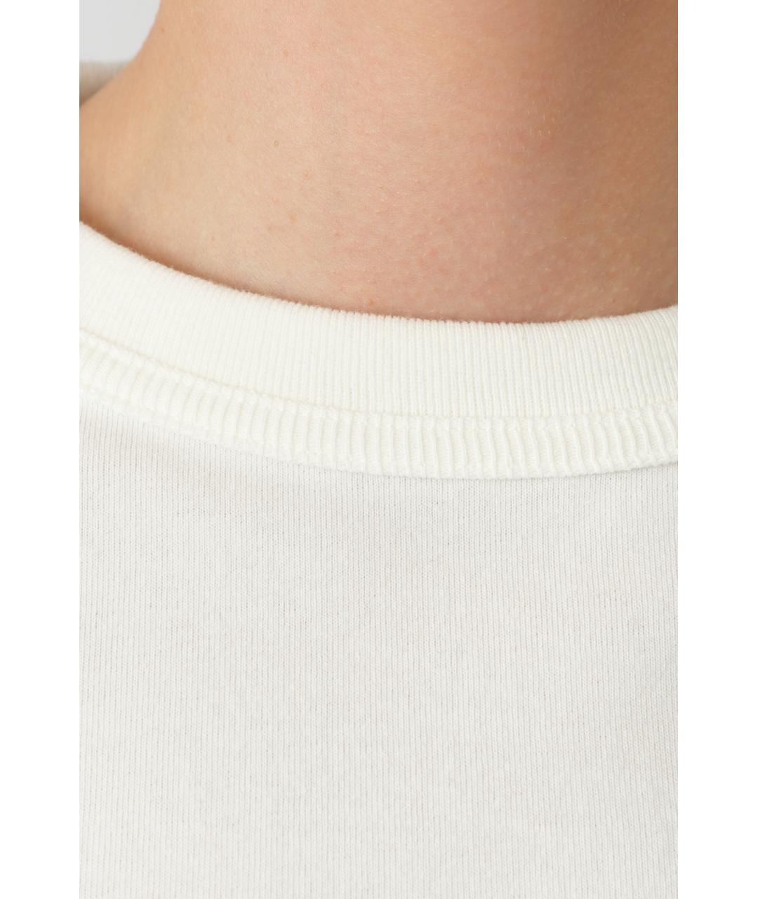 Carven Белая хлопковая футболка, фото 7