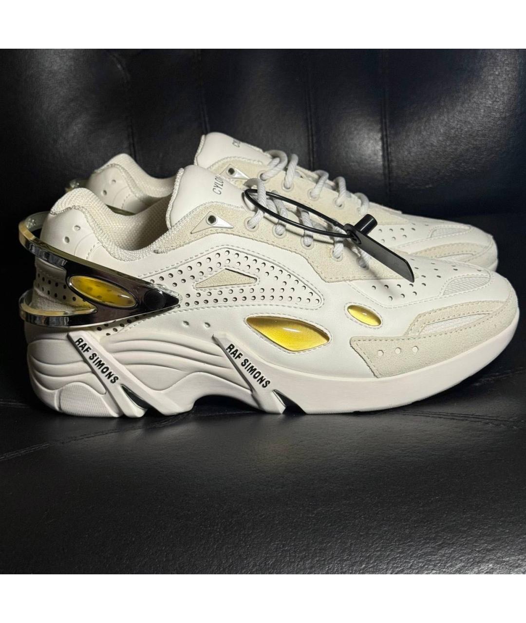 RAF SIMONS Белые кожаные кроссовки, фото 9