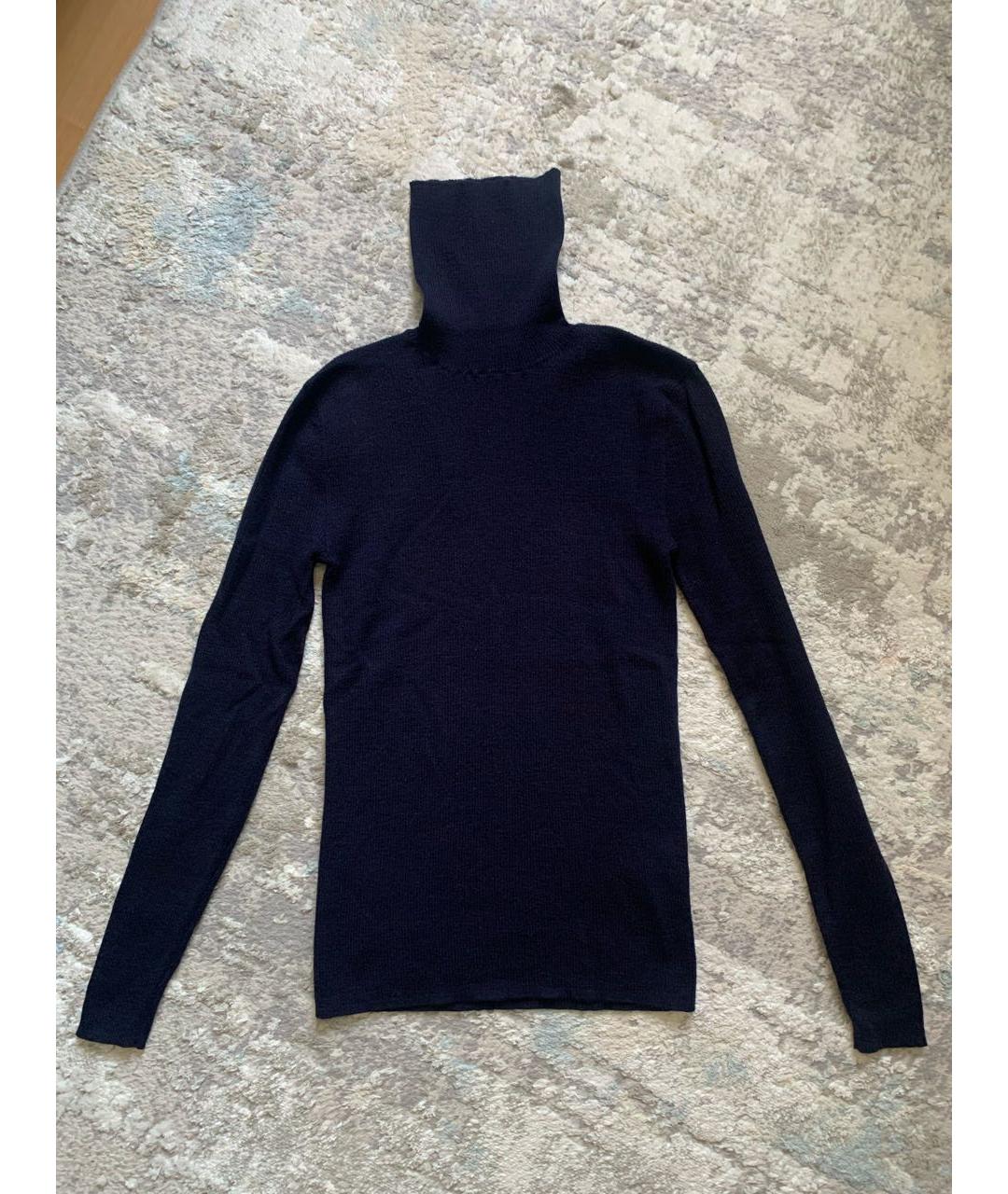 POLO RALPH LAUREN Темно-синяя шерстяная водолазка, фото 3