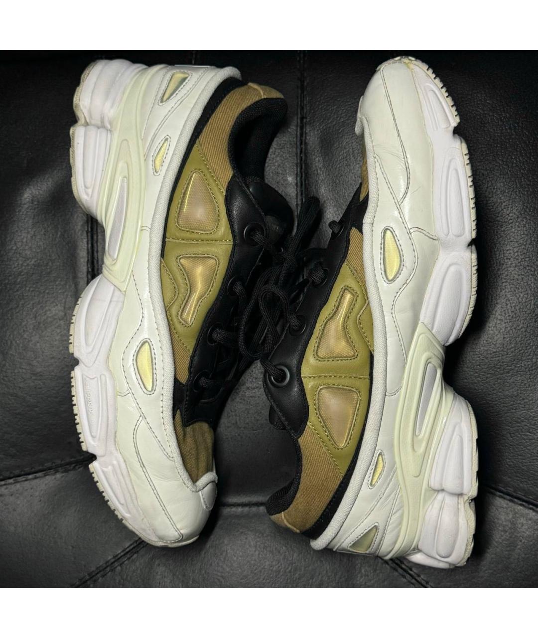 ADIDAS X RAF SIMONS Белые кожаные низкие кроссовки / кеды, фото 3