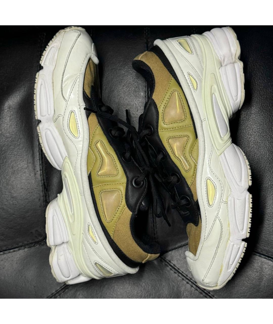 ADIDAS X RAF SIMONS Белые кожаные низкие кроссовки / кеды, фото 4
