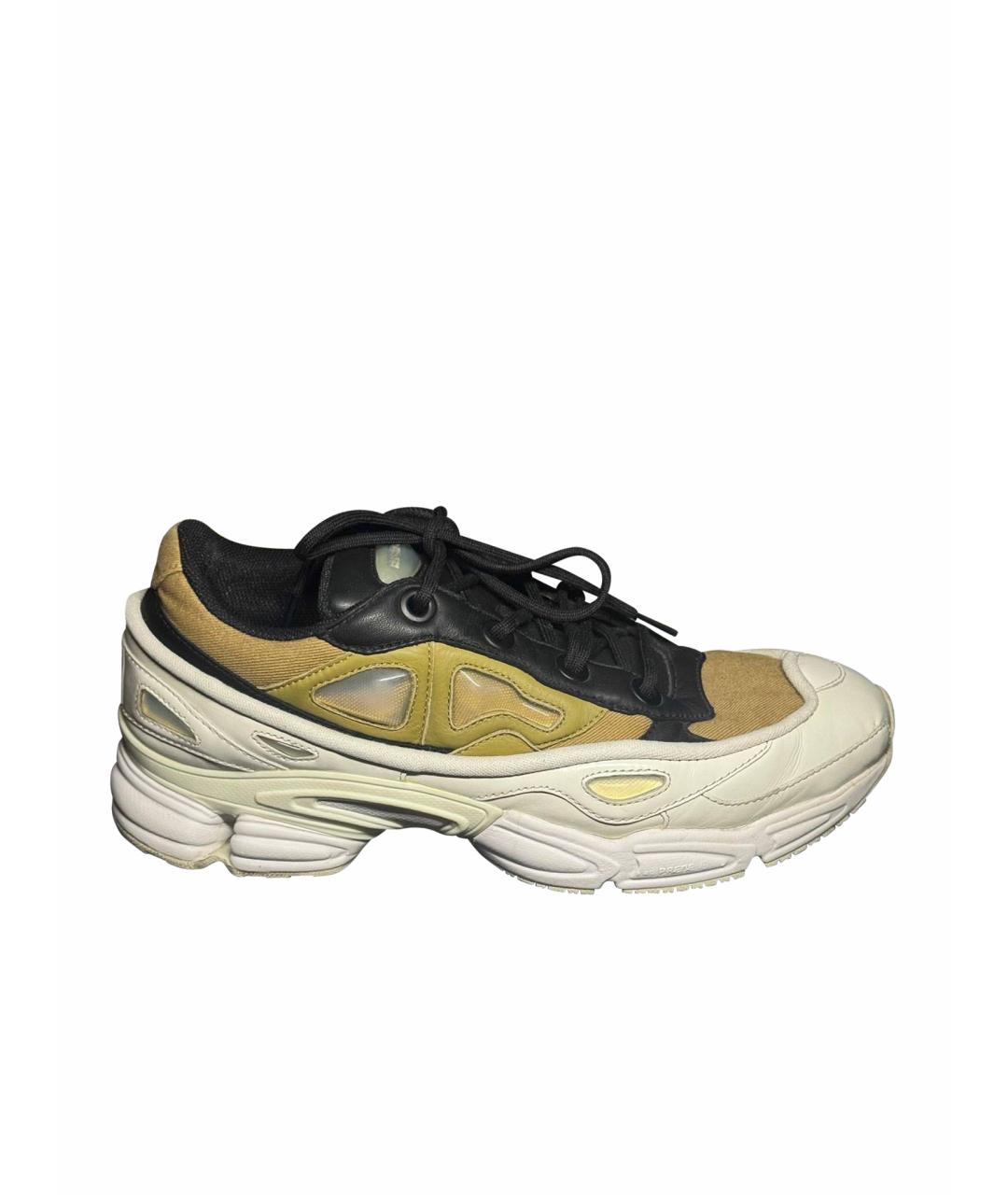 ADIDAS X RAF SIMONS Белые кожаные низкие кроссовки / кеды, фото 1