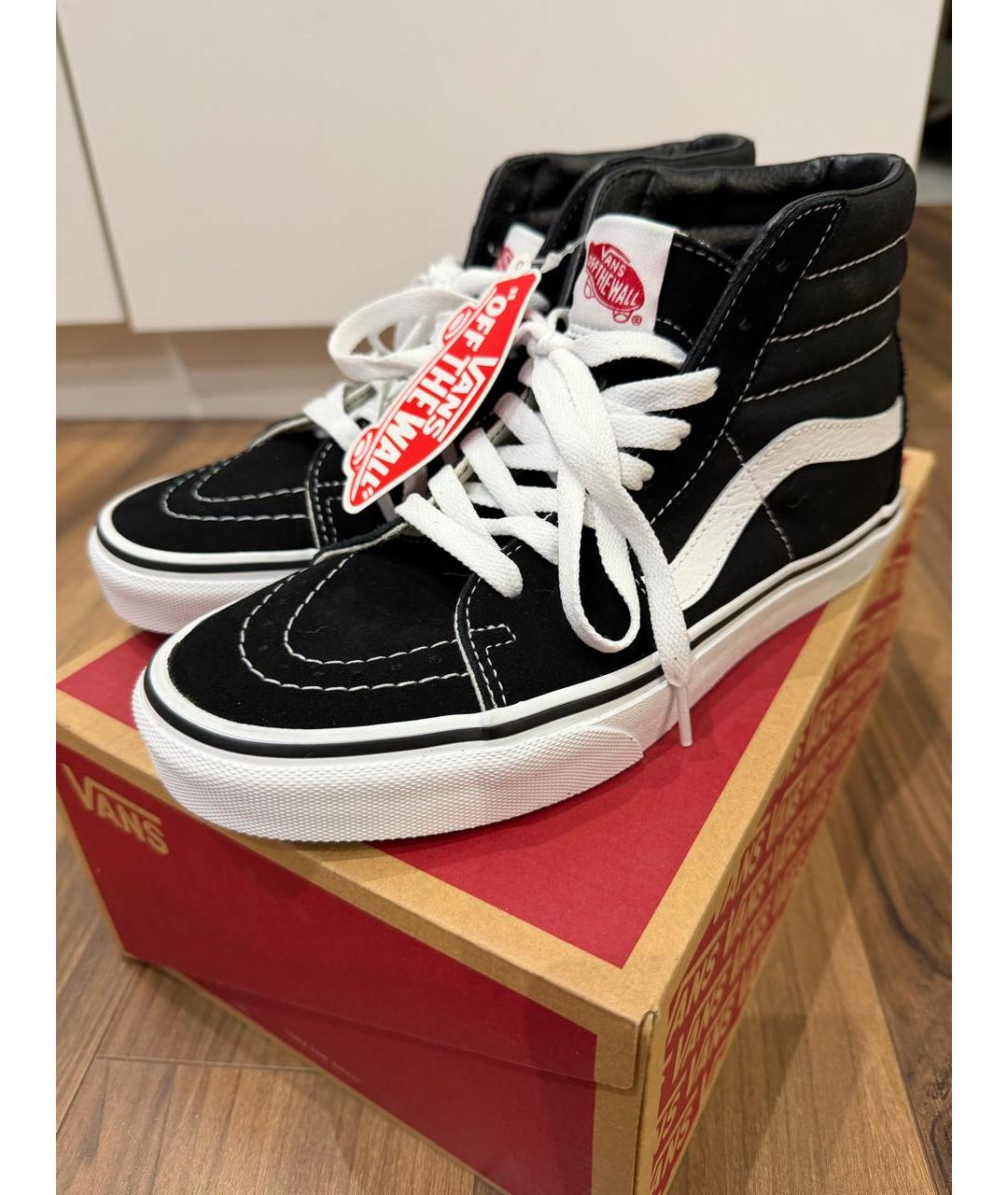VANS Черные кеды из искусственной кожи, фото 2
