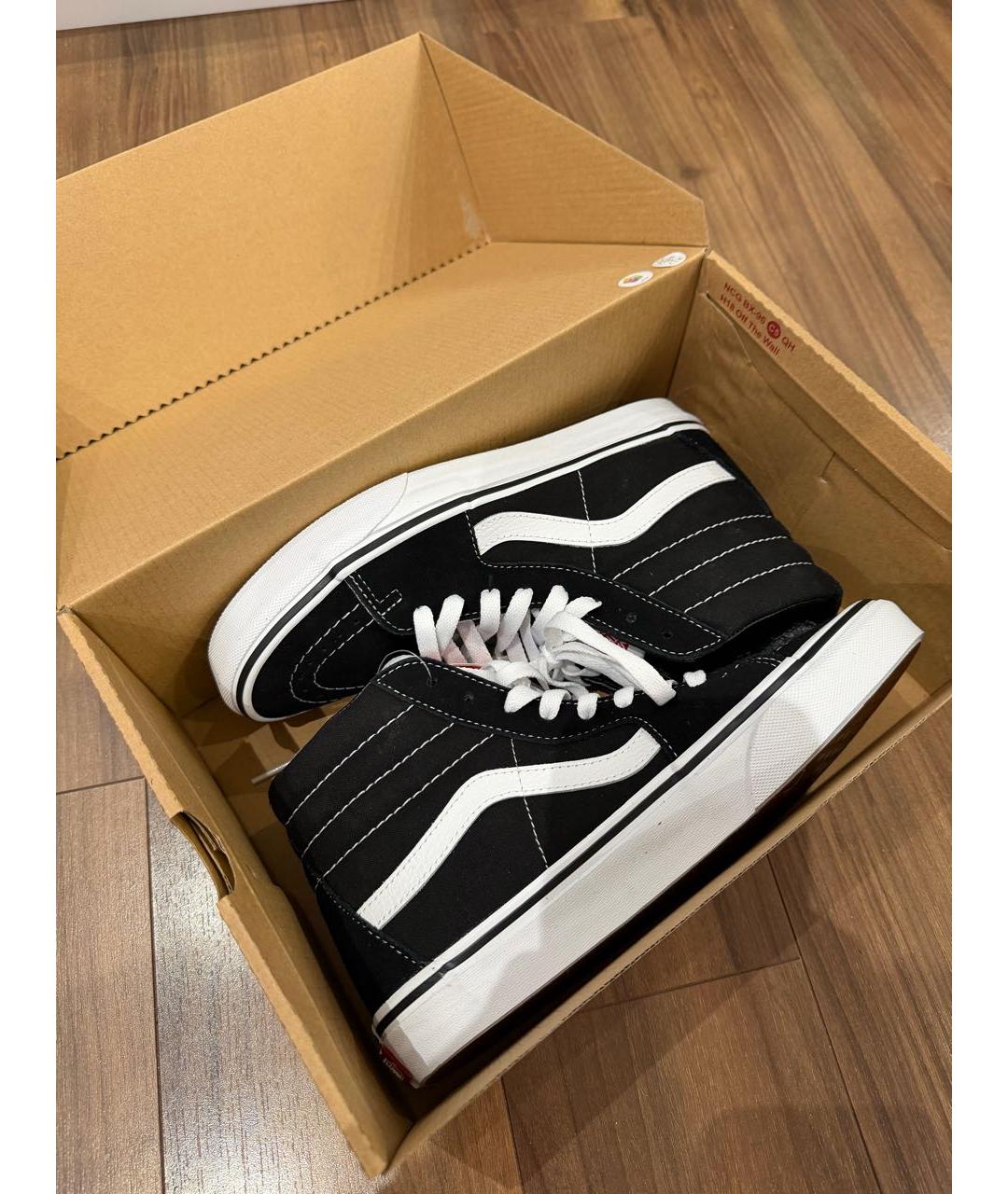 VANS Черные кеды из искусственной кожи, фото 8