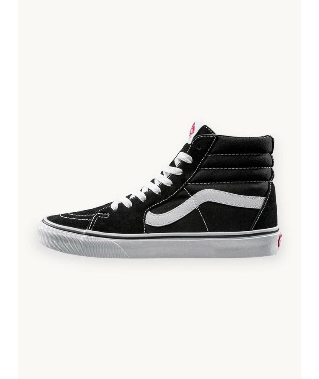 VANS Черные кеды из искусственной кожи, фото 9