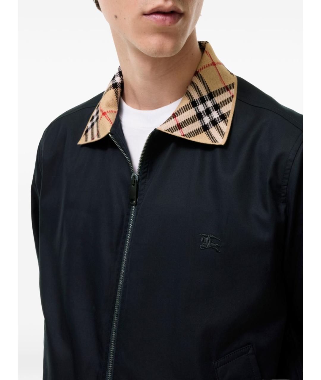 BURBERRY Синий хлопковый кардиган, фото 3