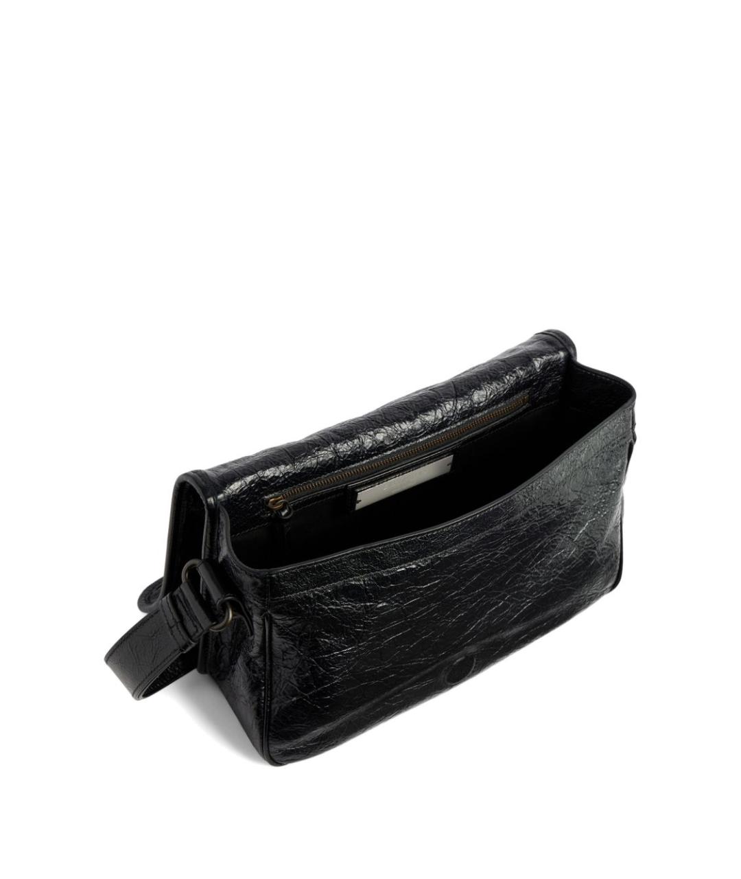 BALENCIAGA Черная кожаная сумка на плечо, фото 4