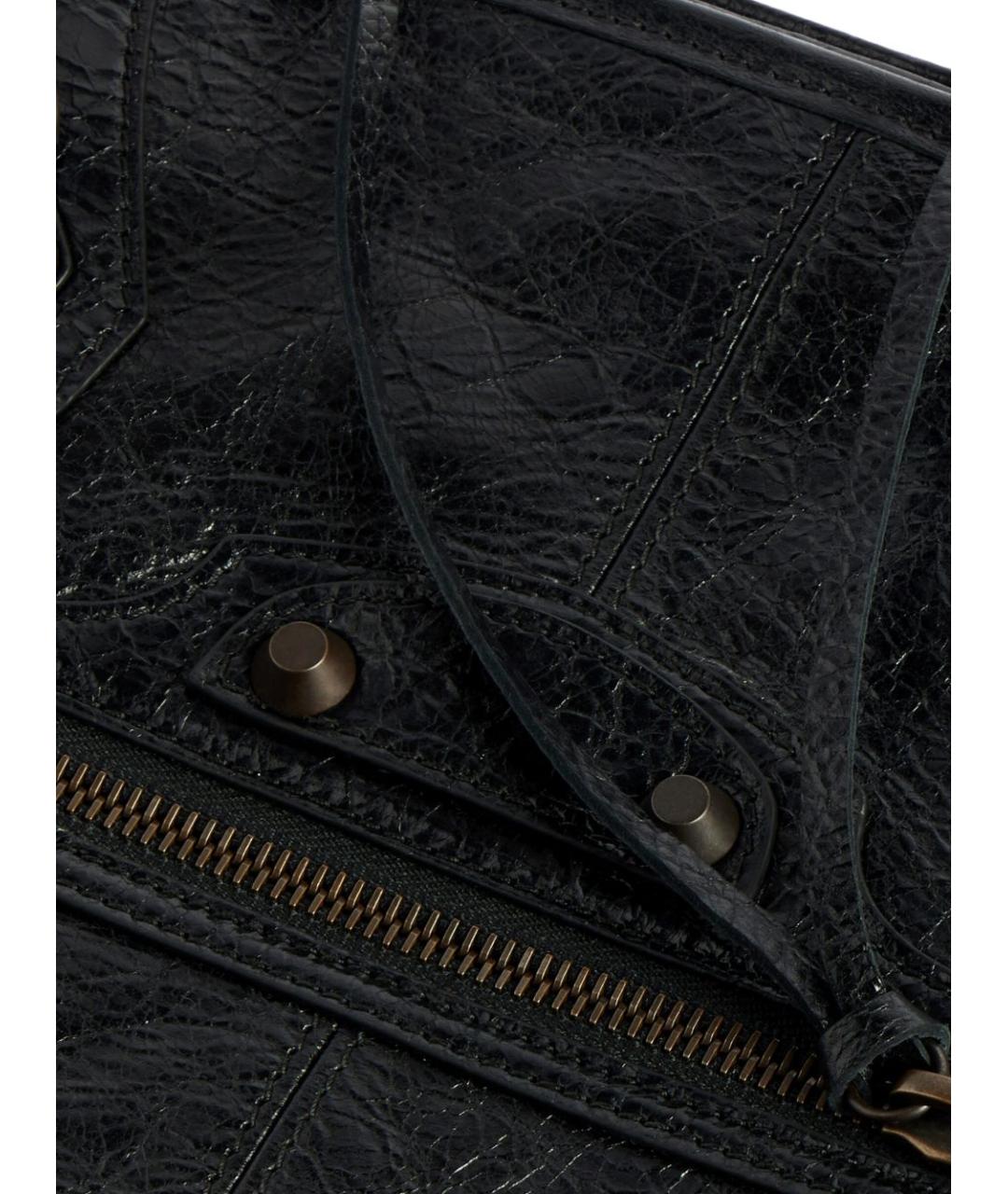 BALENCIAGA Черная кожаная сумка на плечо, фото 5