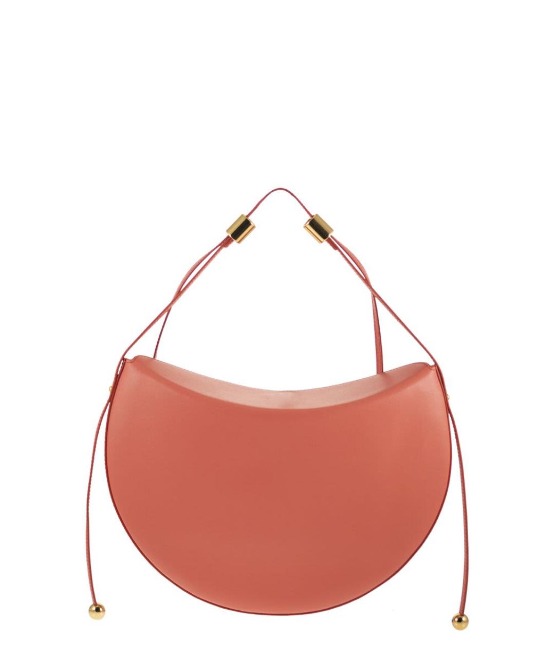 FURLA Коралловая кожаная сумка с короткими ручками, фото 2