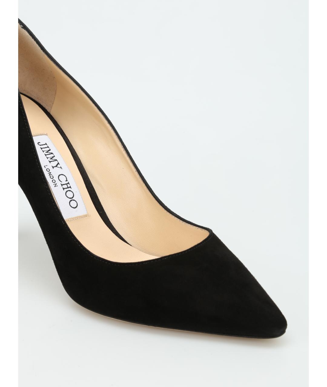 JIMMY CHOO Черные замшевые туфли, фото 3