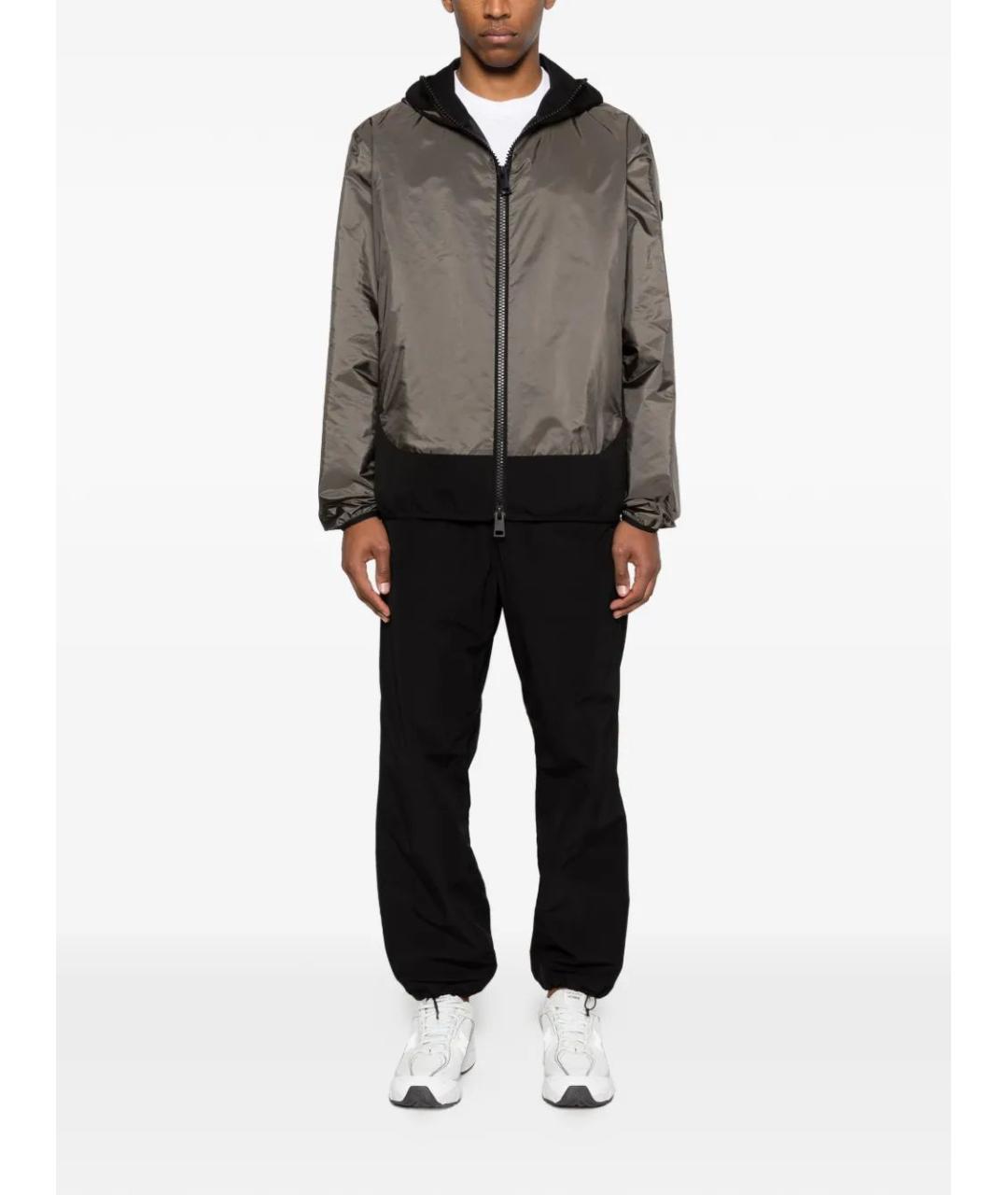 MONCLER Серая полиамидовая куртка, фото 2