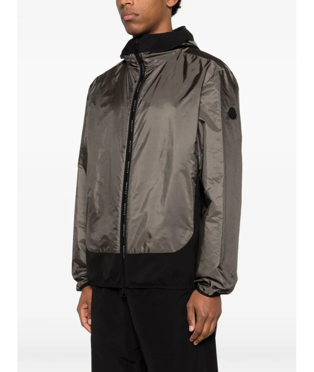 MONCLER Серая полиамидовая куртка, фото 3