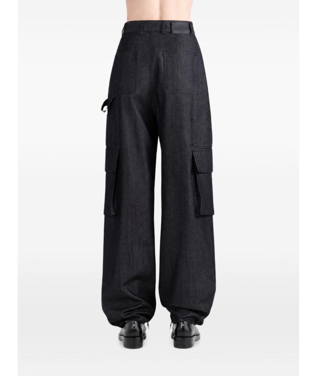 BALENCIAGA Темно-синие шерстяные прямые брюки, фото 3