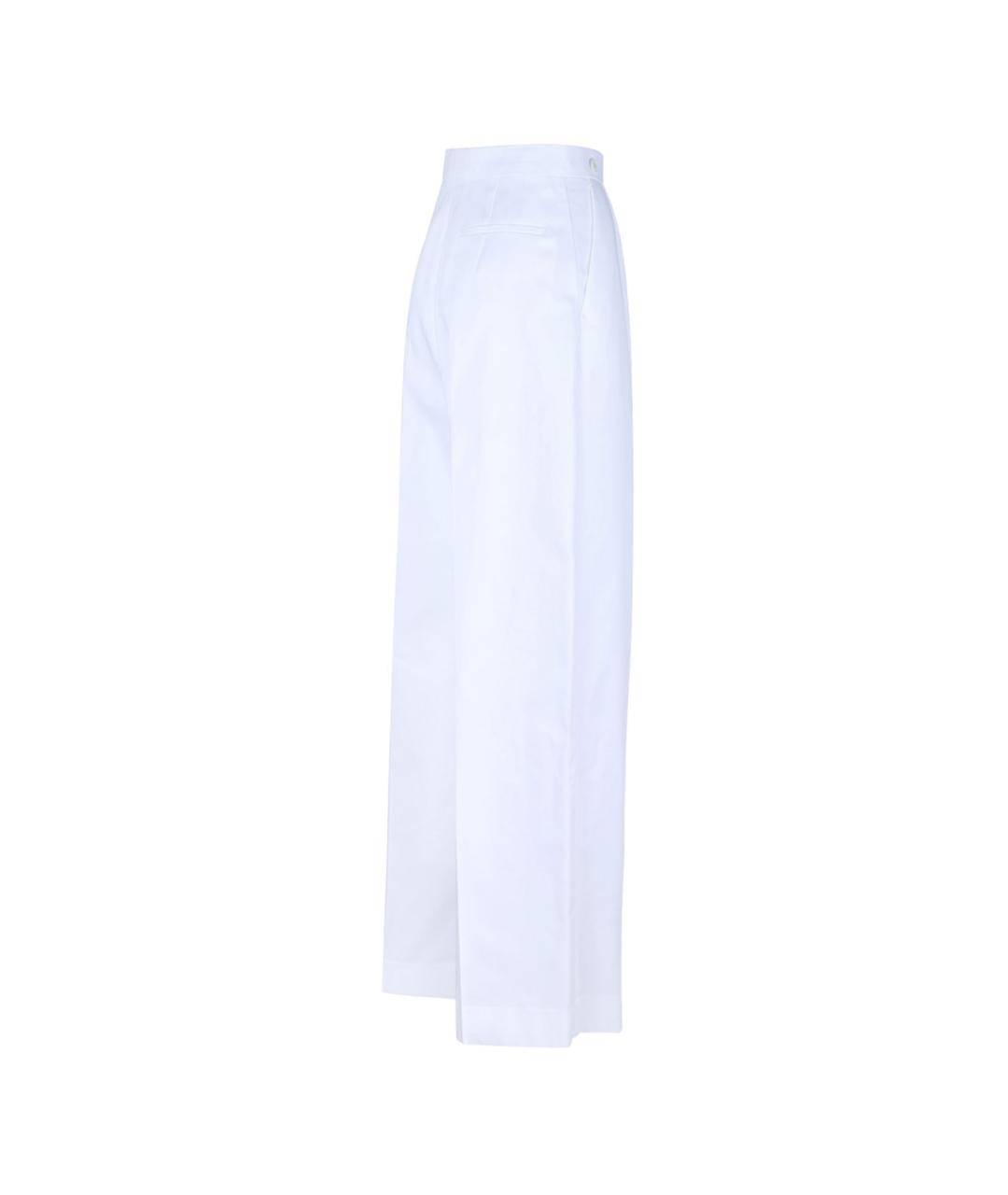 GIVENCHY Белые хлопковые прямые брюки, фото 5