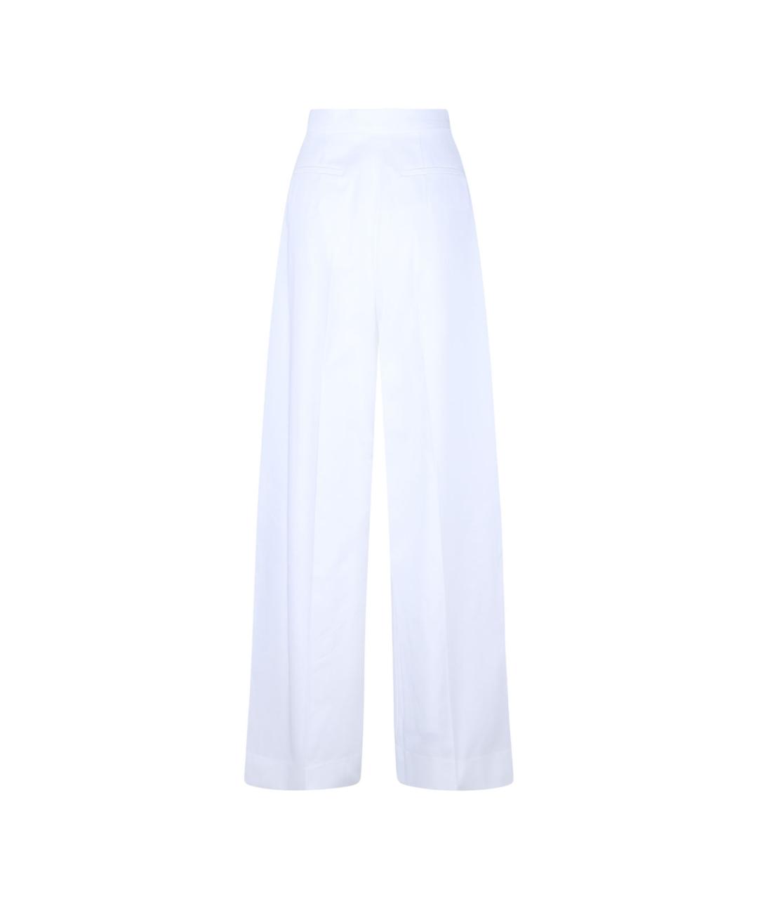 GIVENCHY Белые хлопковые прямые брюки, фото 4