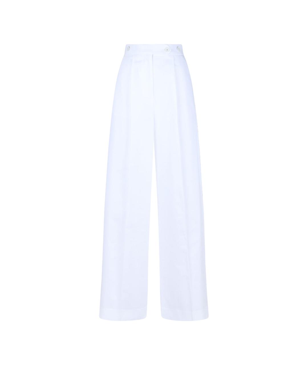 GIVENCHY Белые хлопковые прямые брюки, фото 1