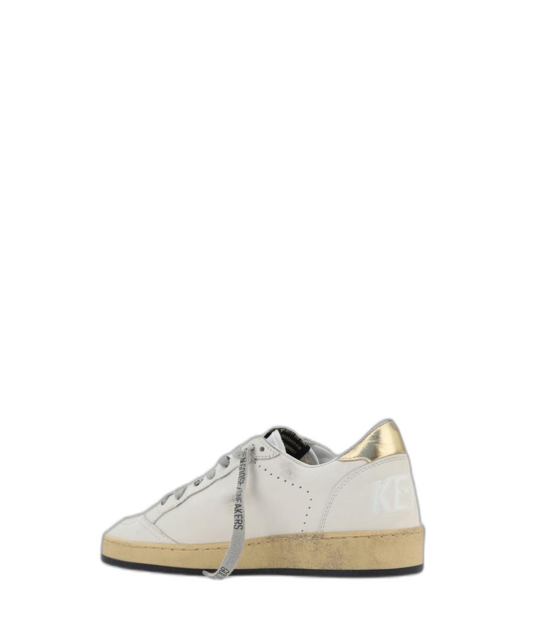 GOLDEN GOOSE Белые кожаные кроссовки, фото 3