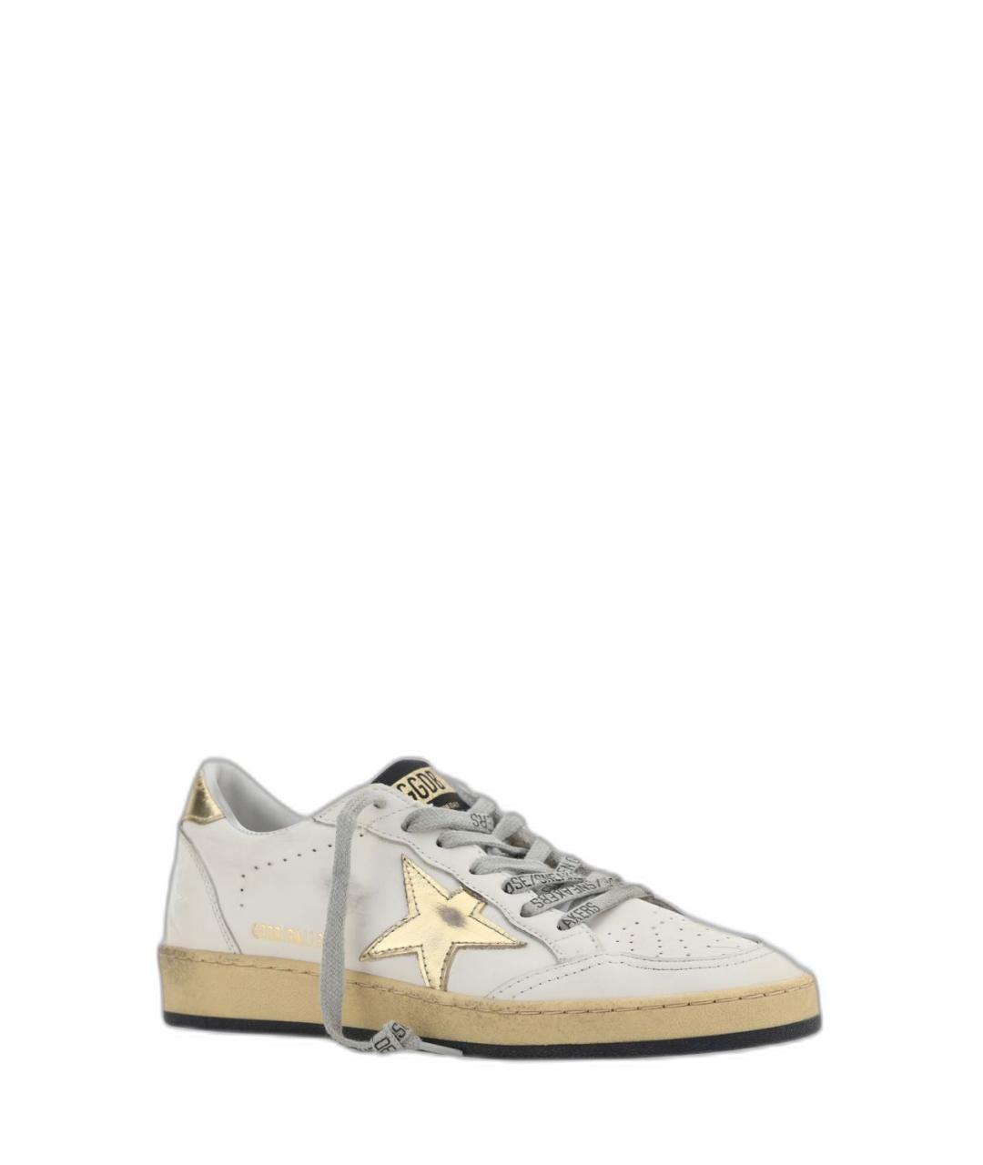 GOLDEN GOOSE Белые кожаные кроссовки, фото 2