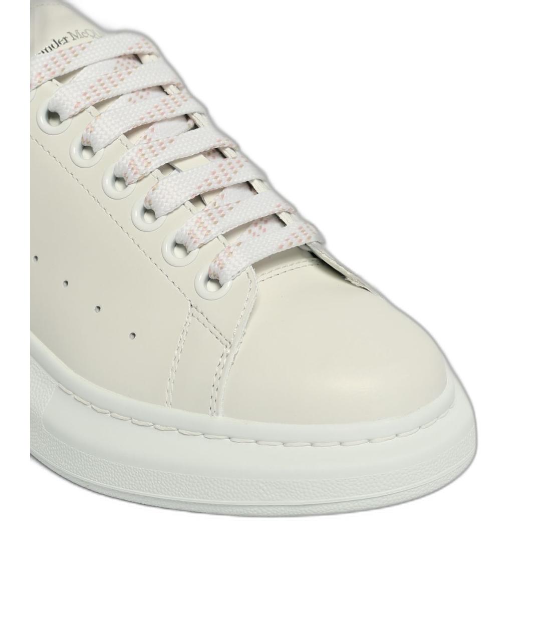 ALEXANDER MCQUEEN Белые кожаные кроссовки, фото 4