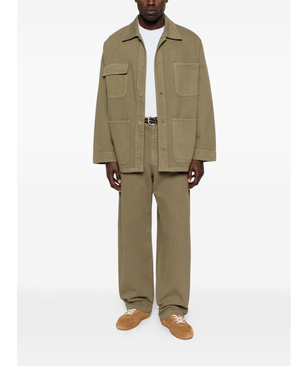 A.P.C. Зеленая хлопковая кэжуал рубашка, фото 3