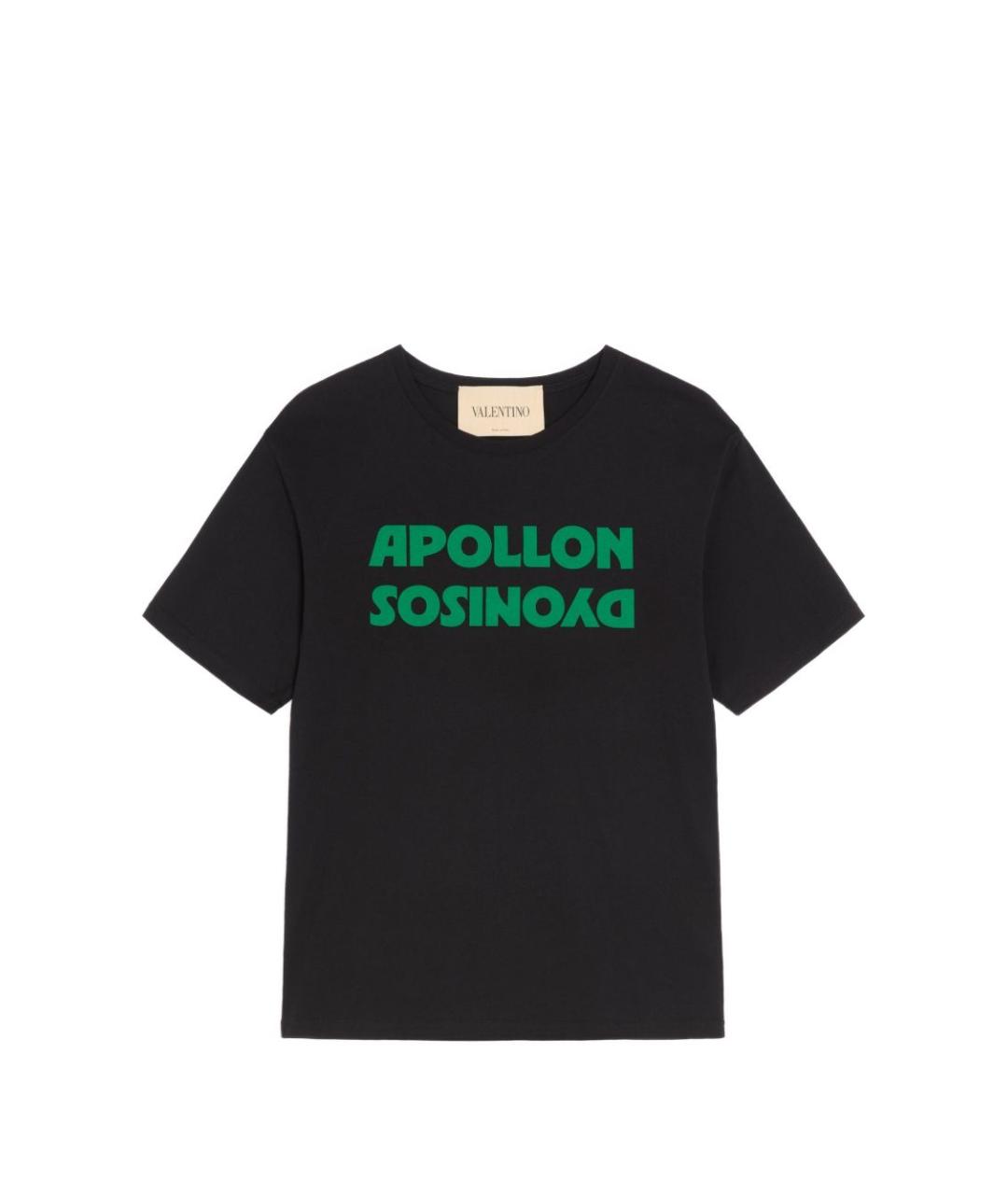 VALENTINO Черная хлопковая футболка, фото 1