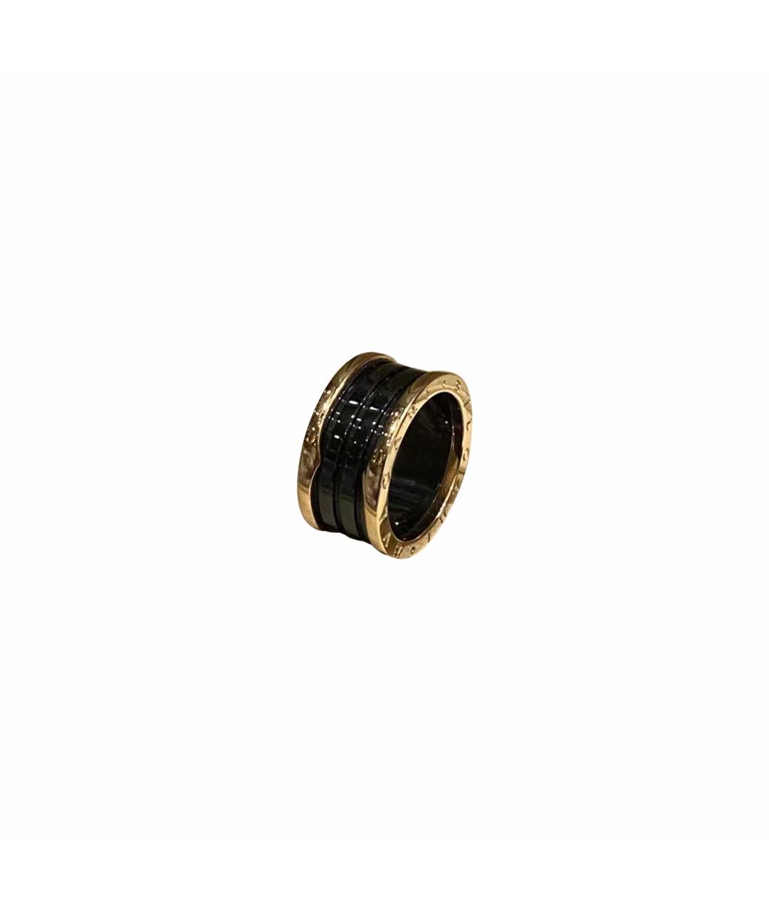BVLGARI Черное кольцо из розового золота, фото 1