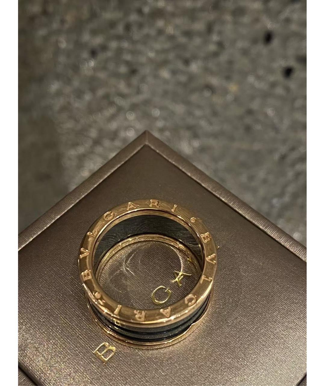BVLGARI Черное кольцо из розового золота, фото 3