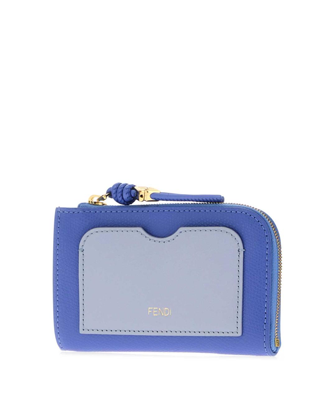 FENDI Синий кожаный кошелек, фото 2