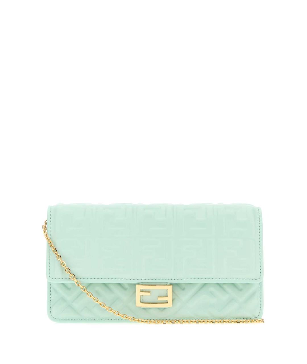 FENDI Зеленая кожаная сумка на плечо, фото 3