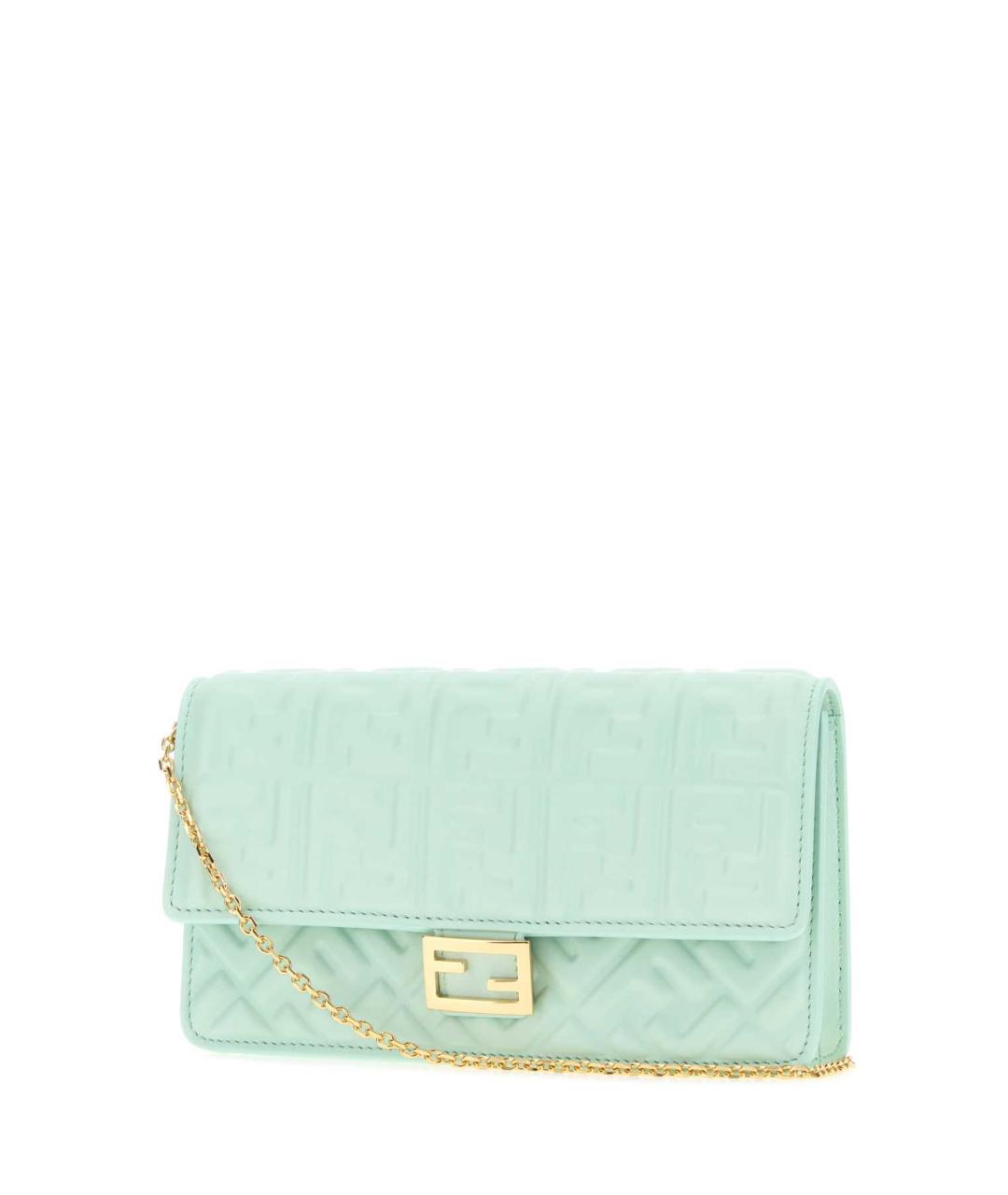 FENDI Зеленая кожаная сумка на плечо, фото 2