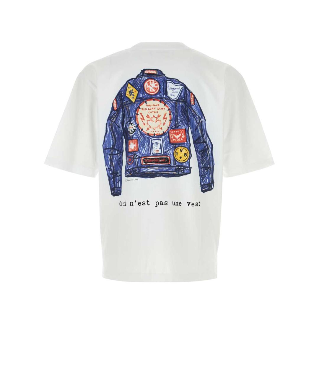 DSQUARED2 Белая хлопковая футболка, фото 2