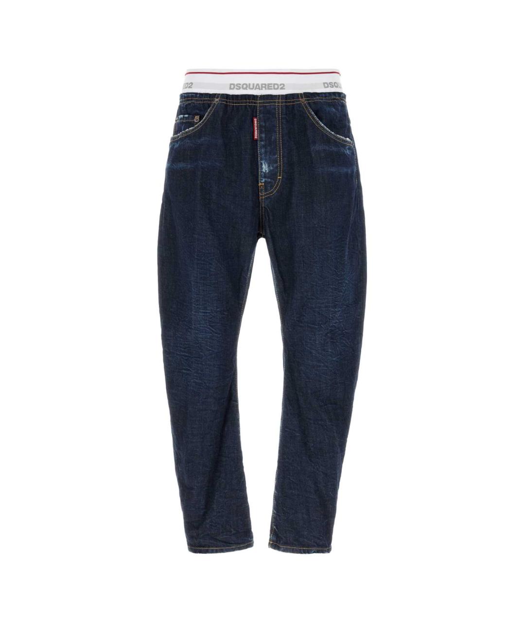 DSQUARED2 Синие хлопковые прямые джинсы, фото 1