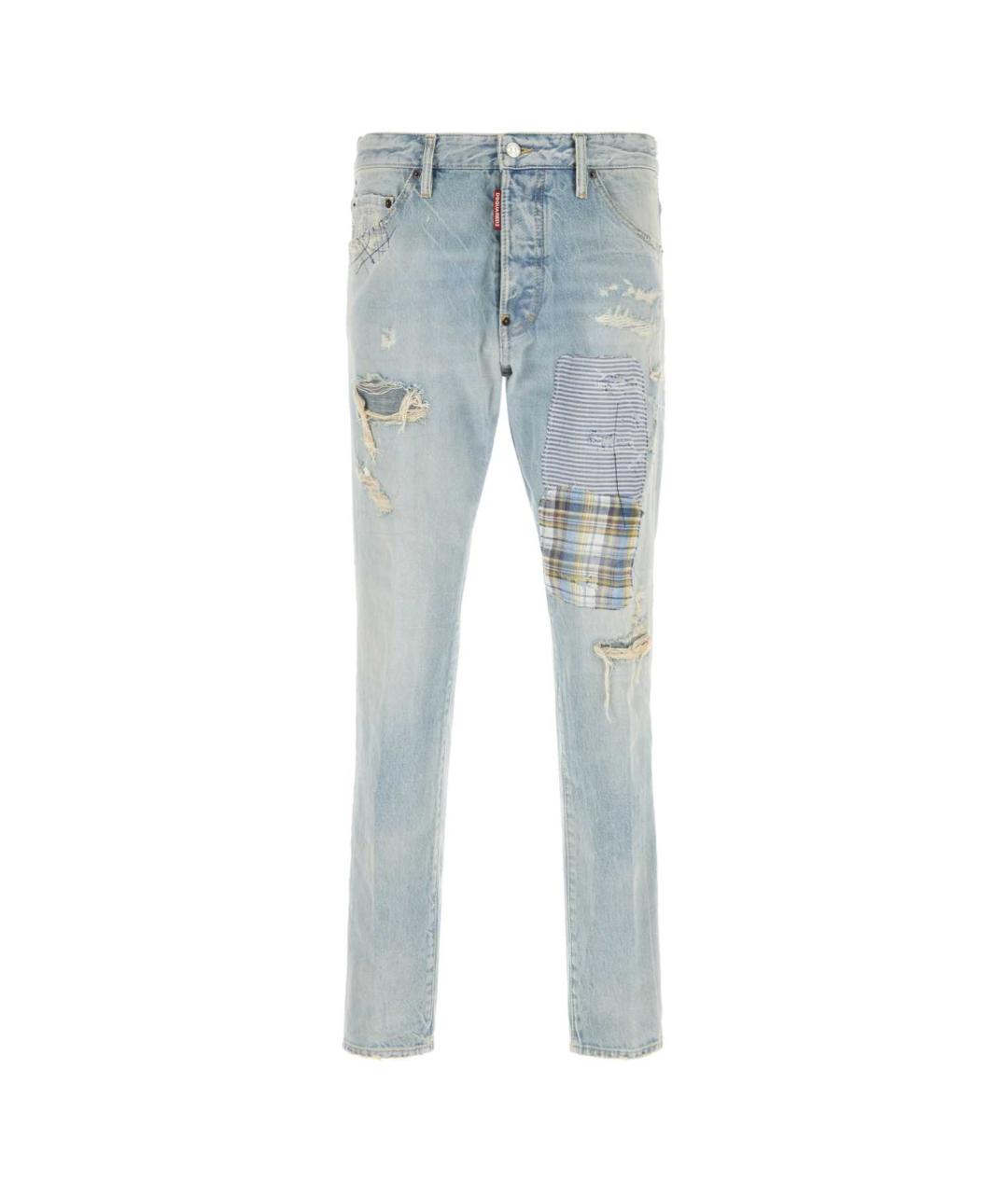 DSQUARED2 Голубые хлопковые джинсы скинни, фото 1