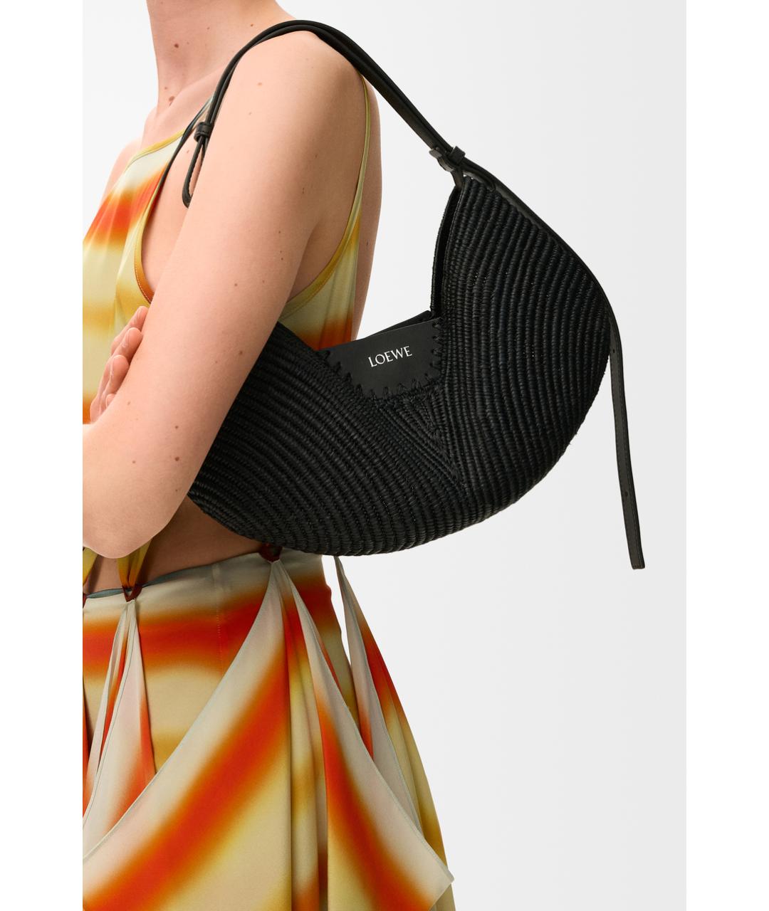 LOEWE Черная плетеная сумка через плечо, фото 2
