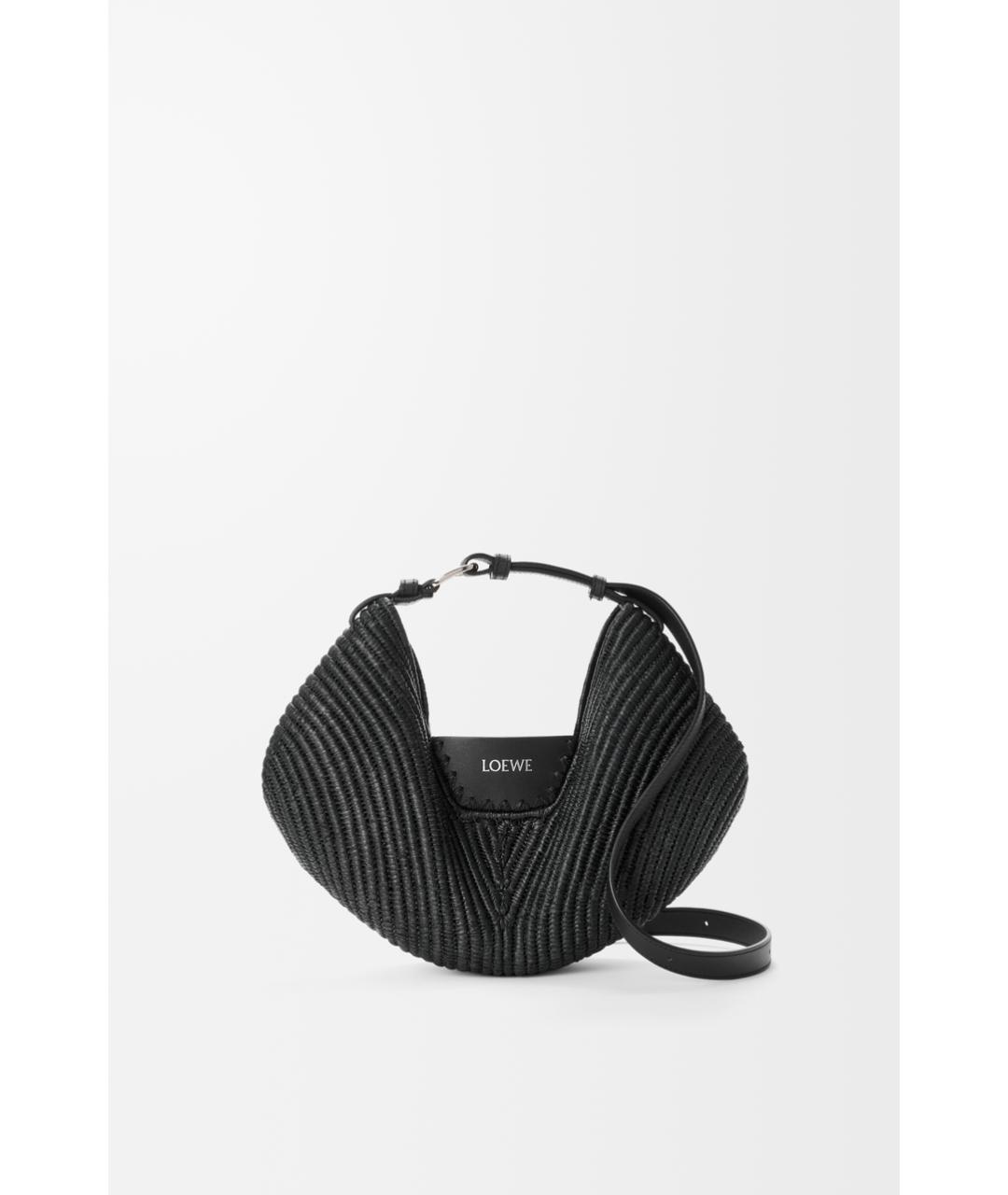 LOEWE Черная плетеная сумка через плечо, фото 4