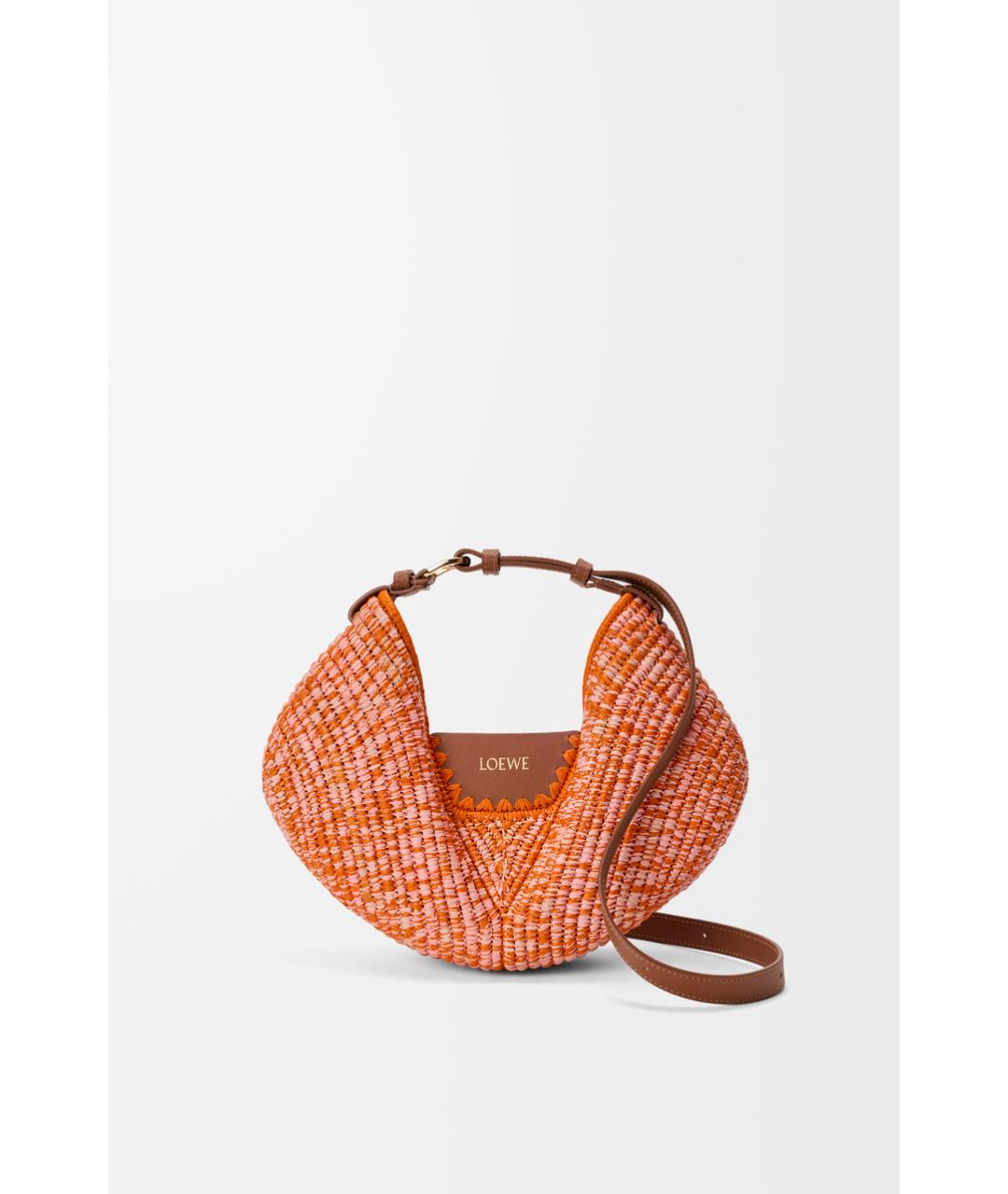 LOEWE Оранжевая плетеная сумка через плечо, фото 4