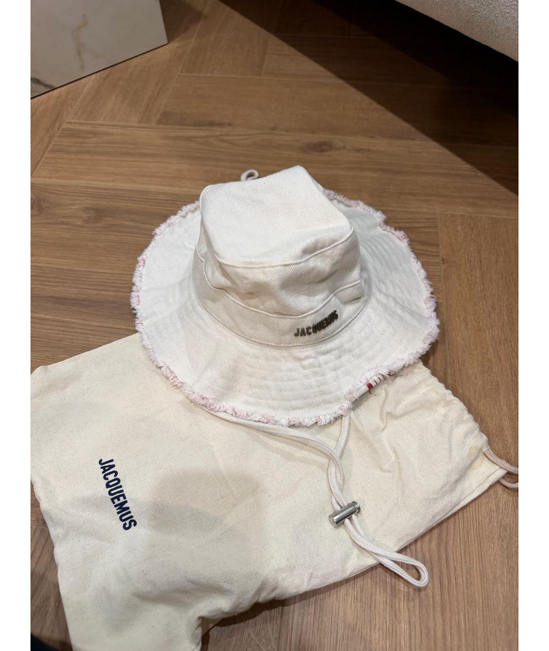 JACQUEMUS Бежевая хлопковая панама, фото 4