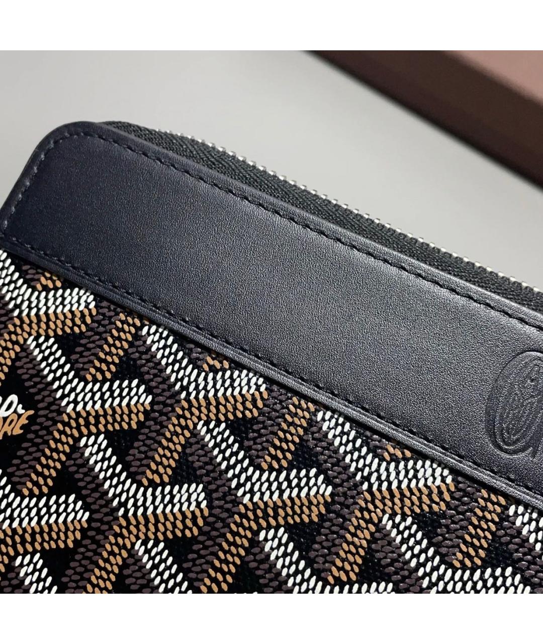 GOYARD Черный кожаный кошелек, фото 3