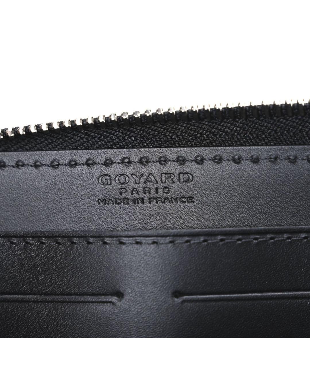 GOYARD Черный кожаный кошелек, фото 5