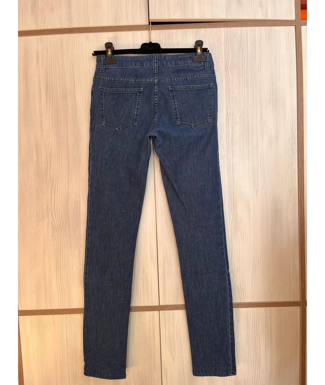 GUCCI Синие хлопко-эластановые джинсы слим, фото 2