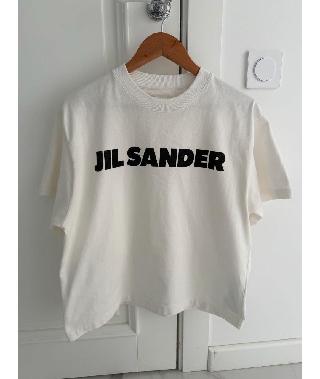 JIL SANDER Белая хлопковая майка, фото 3