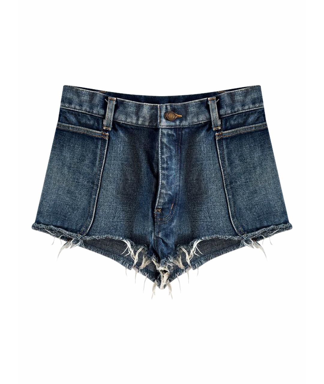 SAINT LAURENT Синие деним шорты, фото 1