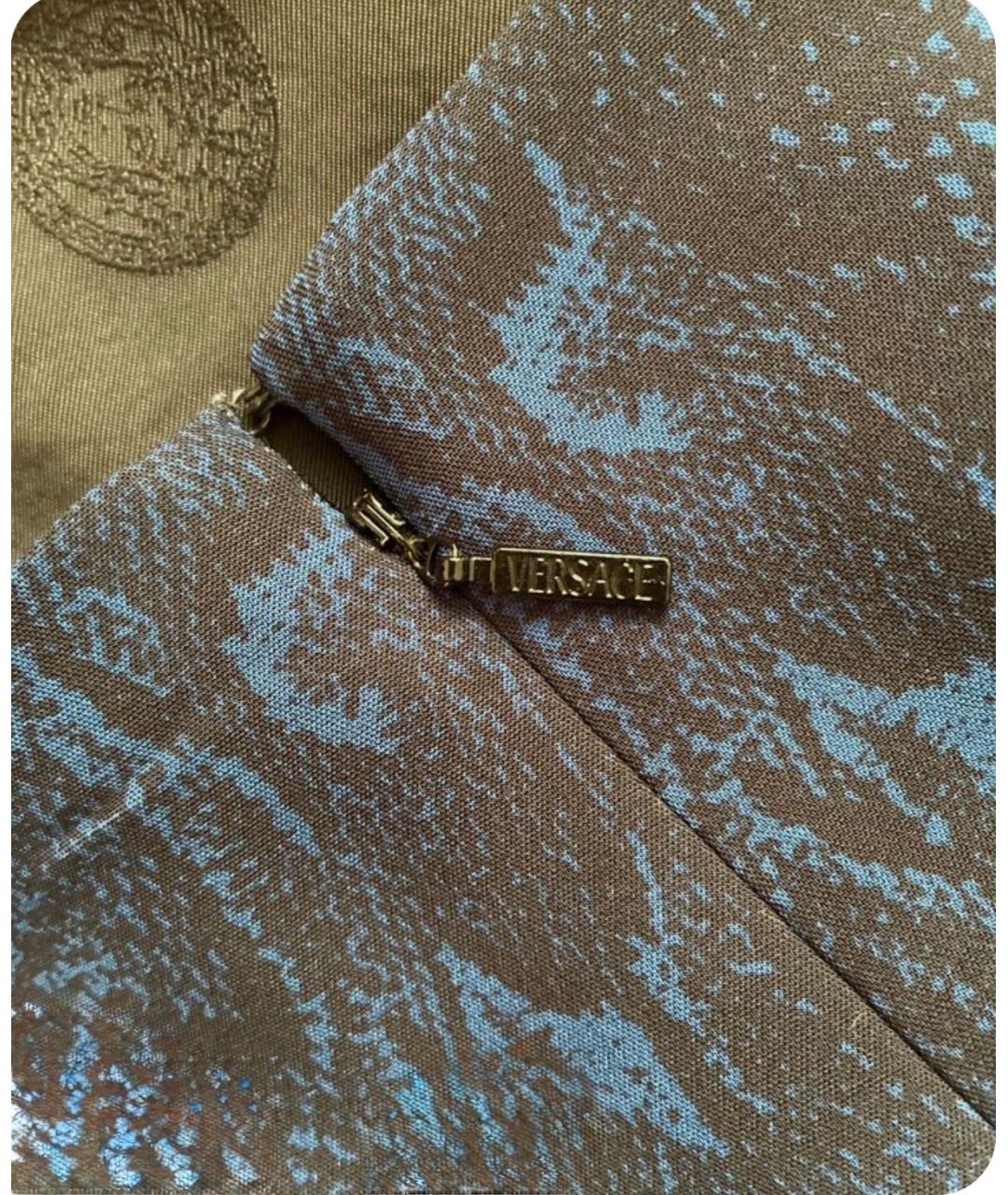 VERSACE Вискозная юбка миди, фото 5