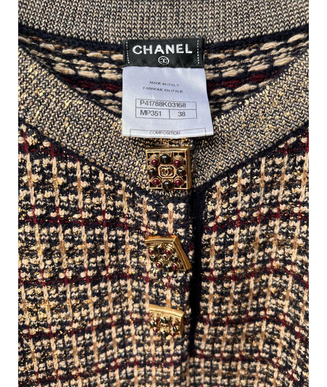 CHANEL Мульти кашемировое повседневное платье, фото 2