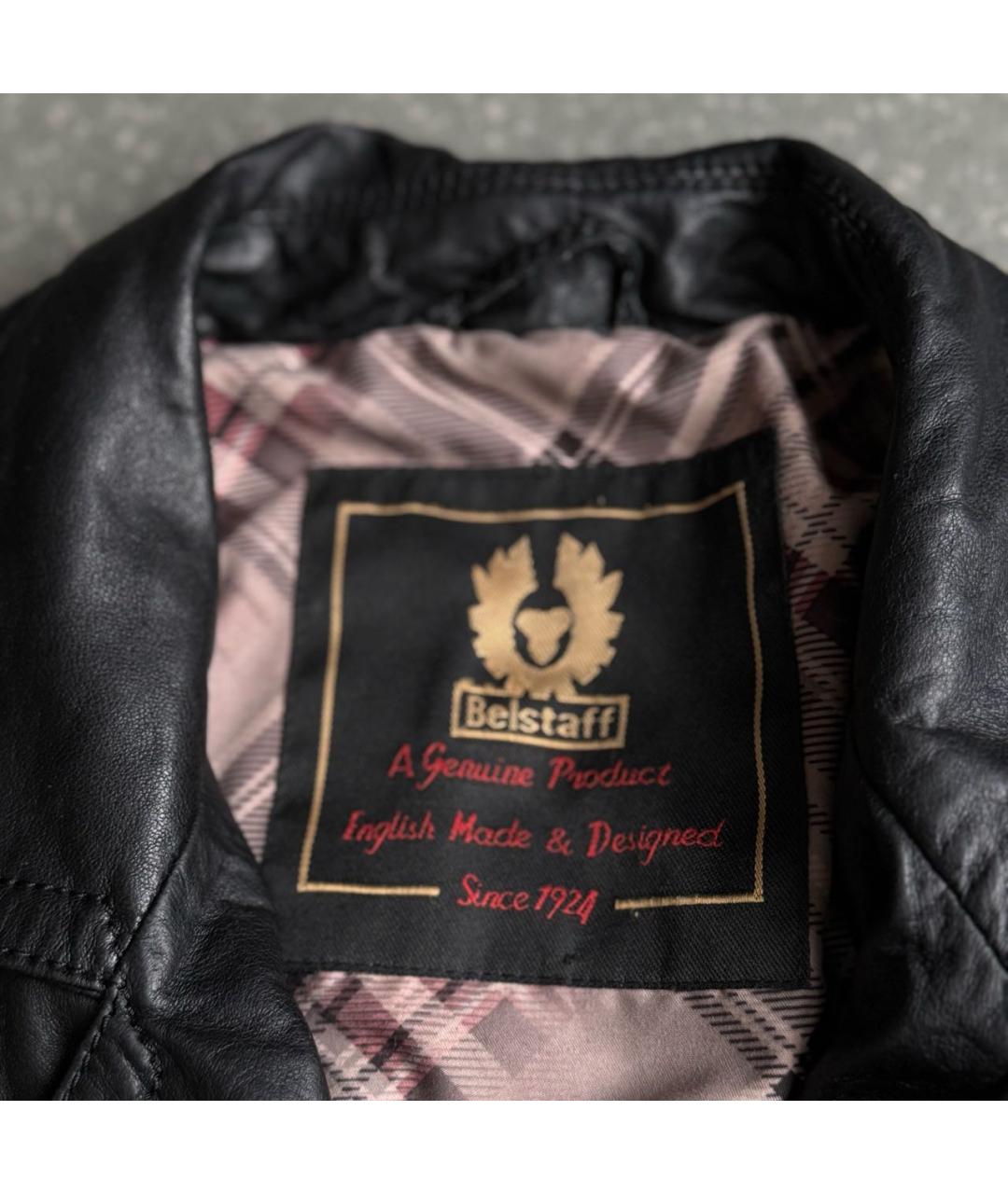 BELSTAFF Черная кожаная куртка, фото 4