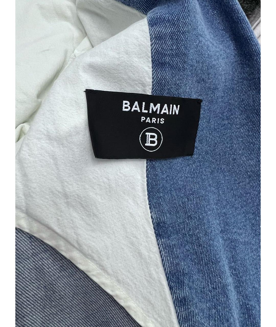 BALMAIN Синий деним жакет / жилет, фото 4