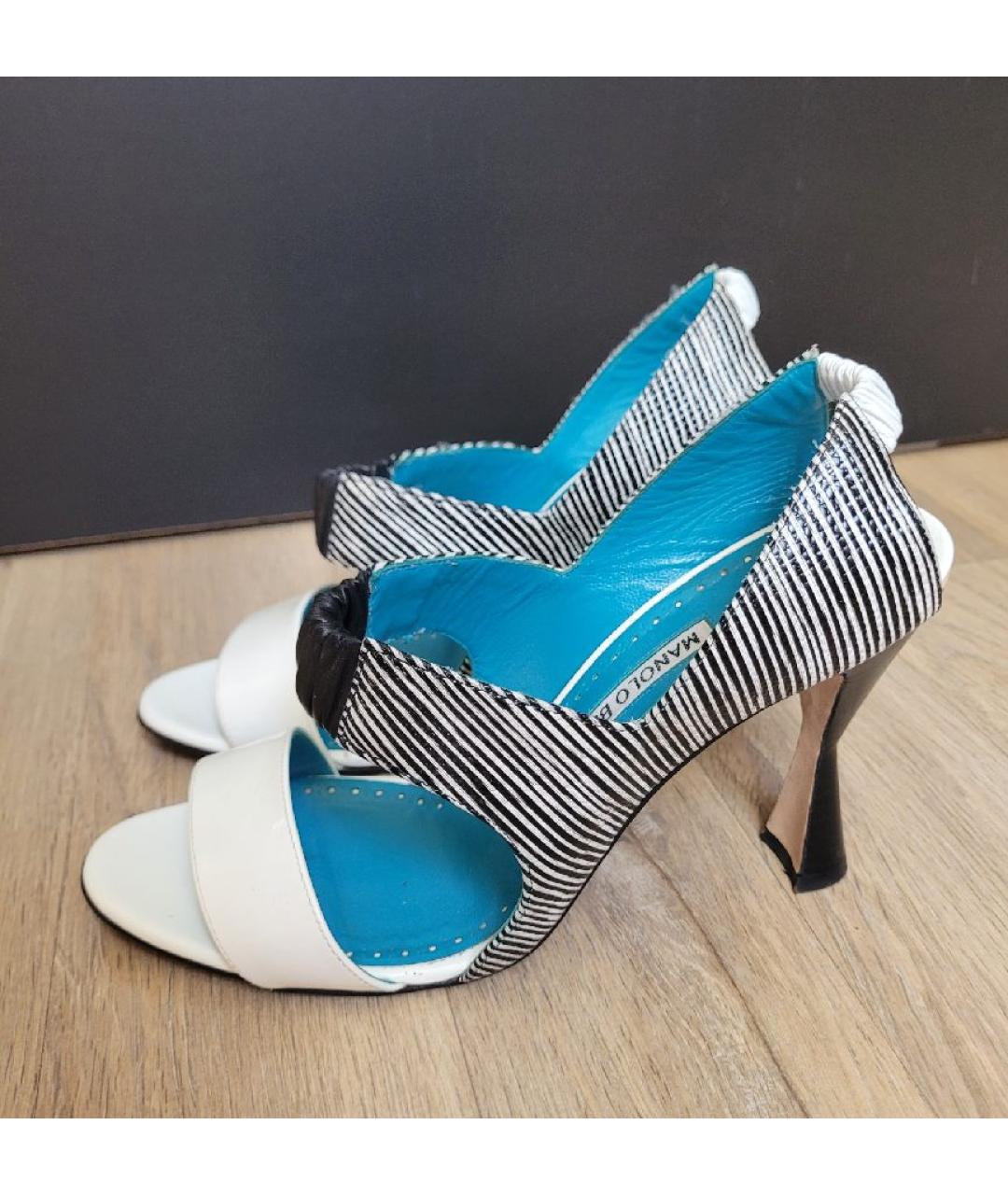 MANOLO BLAHNIK Мульти кожаные босоножки, фото 10