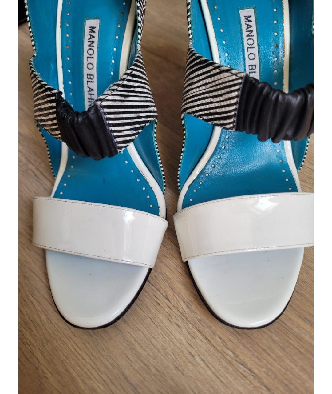 MANOLO BLAHNIK Мульти кожаные босоножки, фото 5