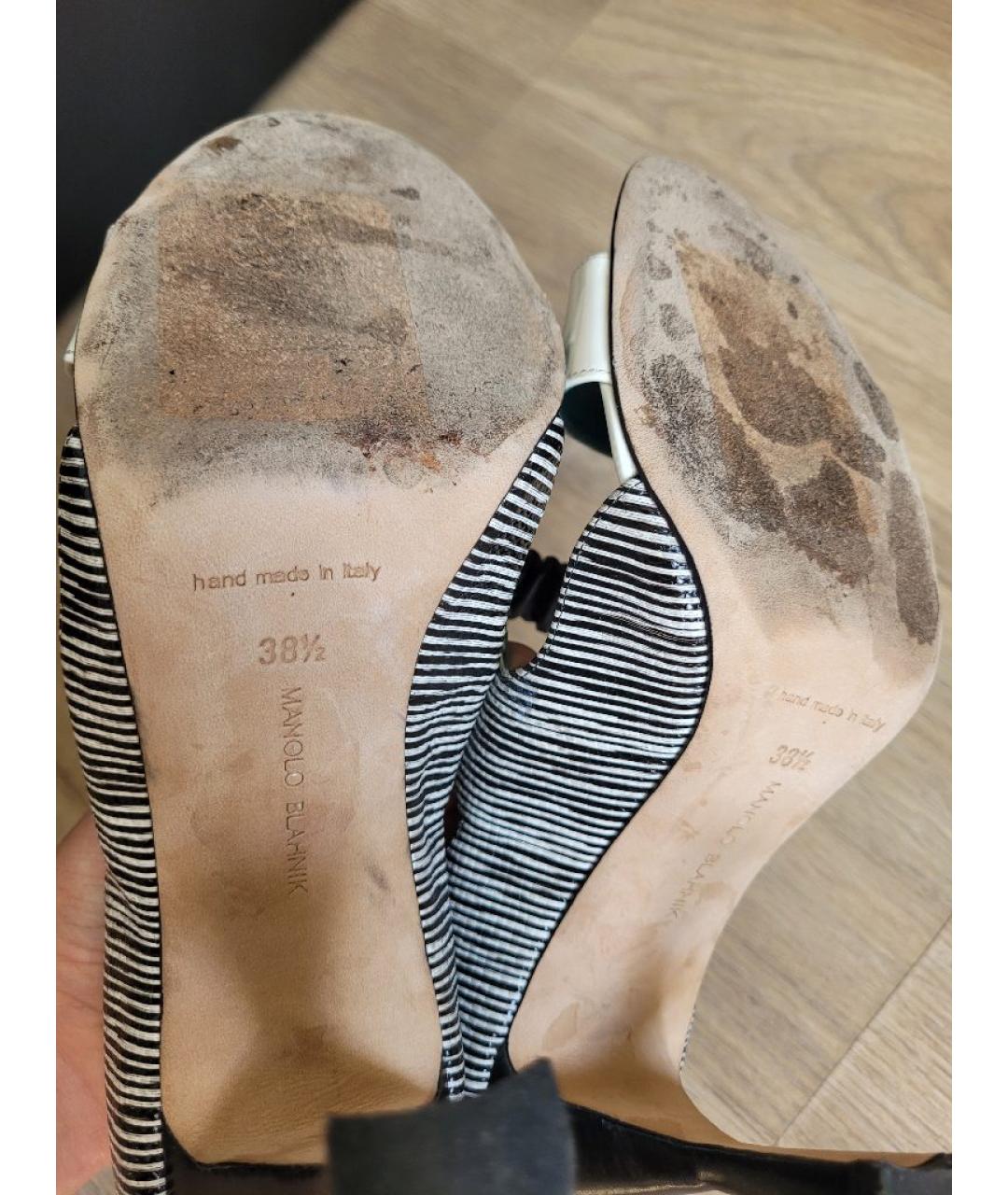 MANOLO BLAHNIK Мульти кожаные босоножки, фото 7